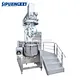 Factory Direct Vacuum Emulsifying Mixer Hydraulic Lifting Vacuum Homogenizing Emulsifier With Top Homogenizer Spiral Ribbon Scraper and Central Stirrer For Cosmetic Cream , Ointment, Sauce Production